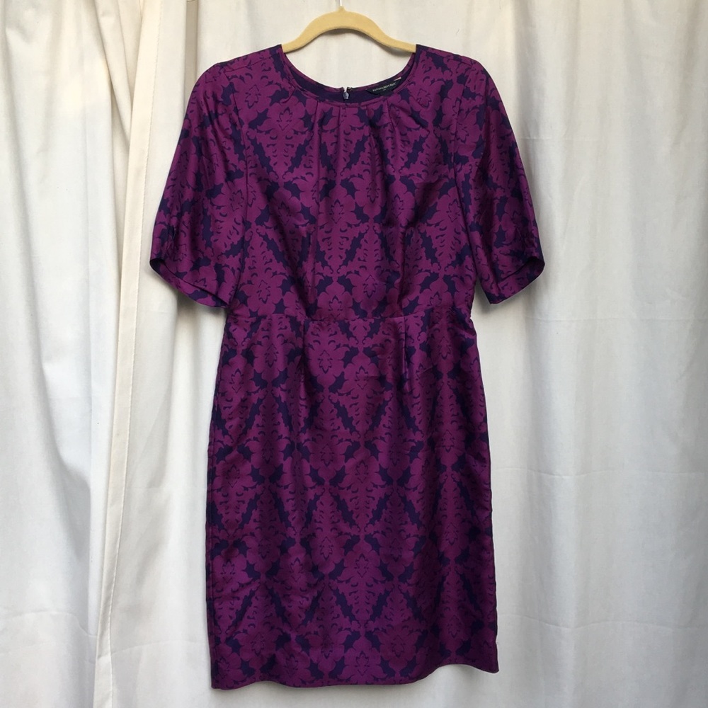 Banana Republic floral wiggle dress 6 silk blend